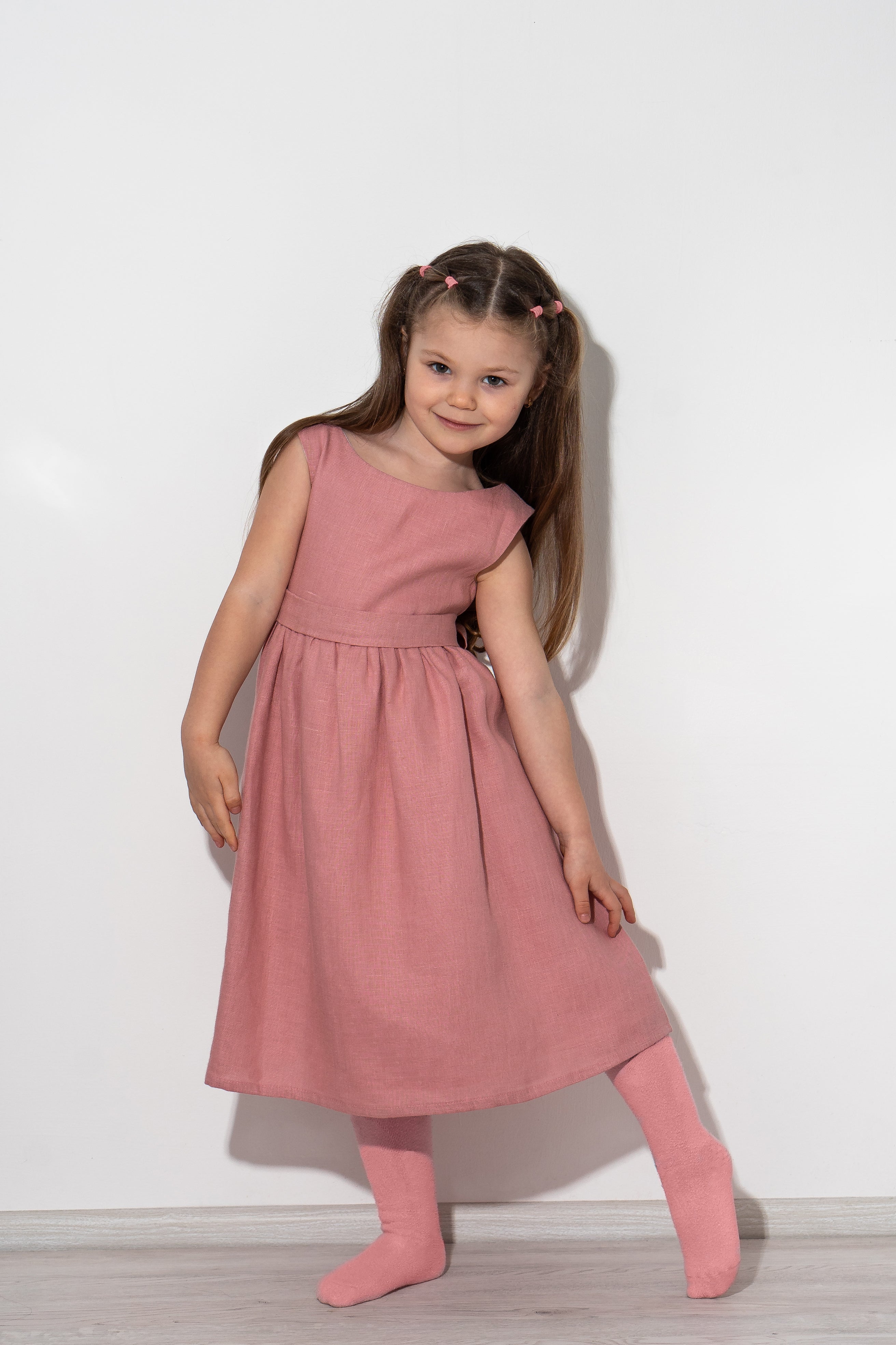 Kids Linen Flower Girl Dress | Custom