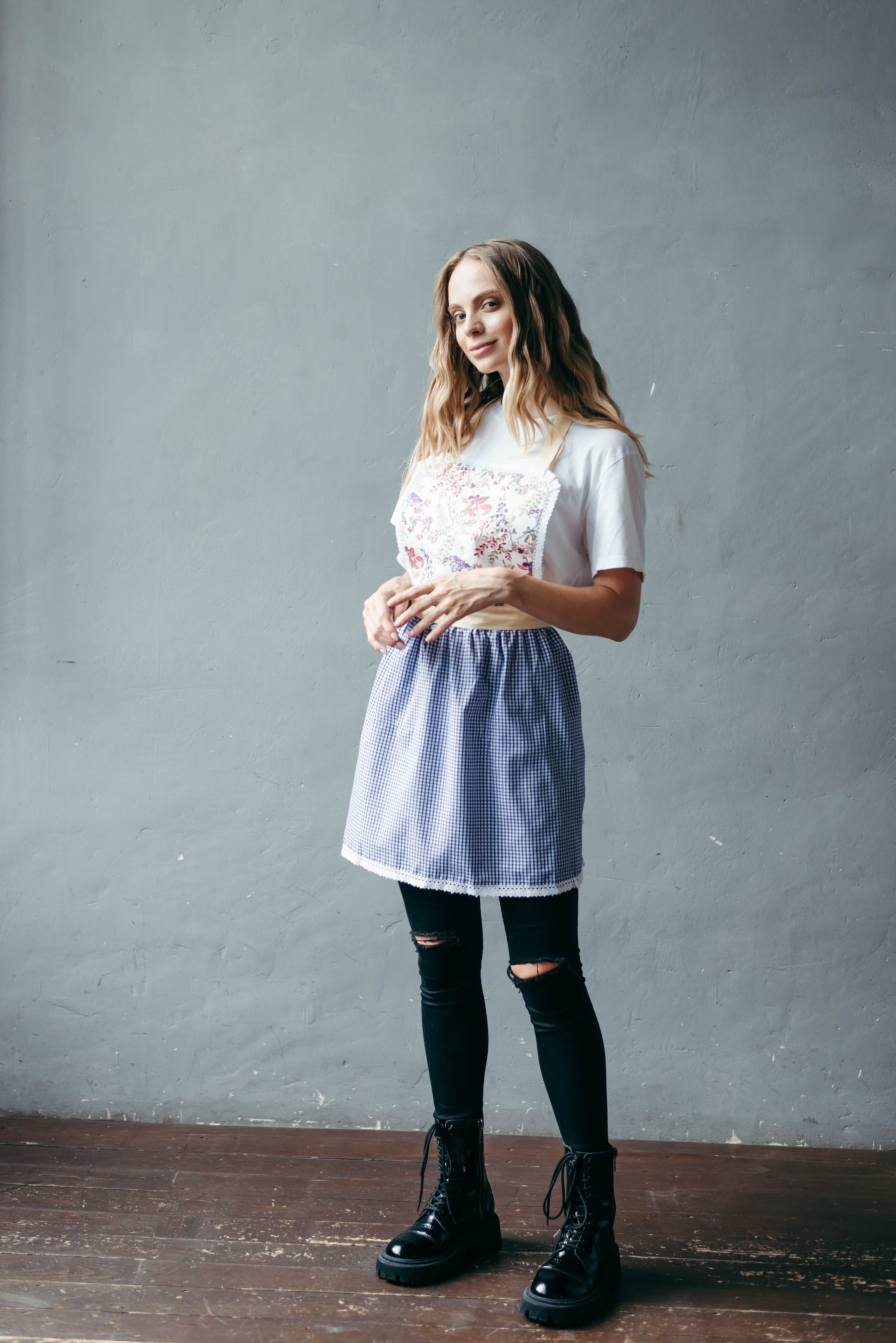 Kids' Personalised Aprons | Purple, Floral & Polka Dot Prints