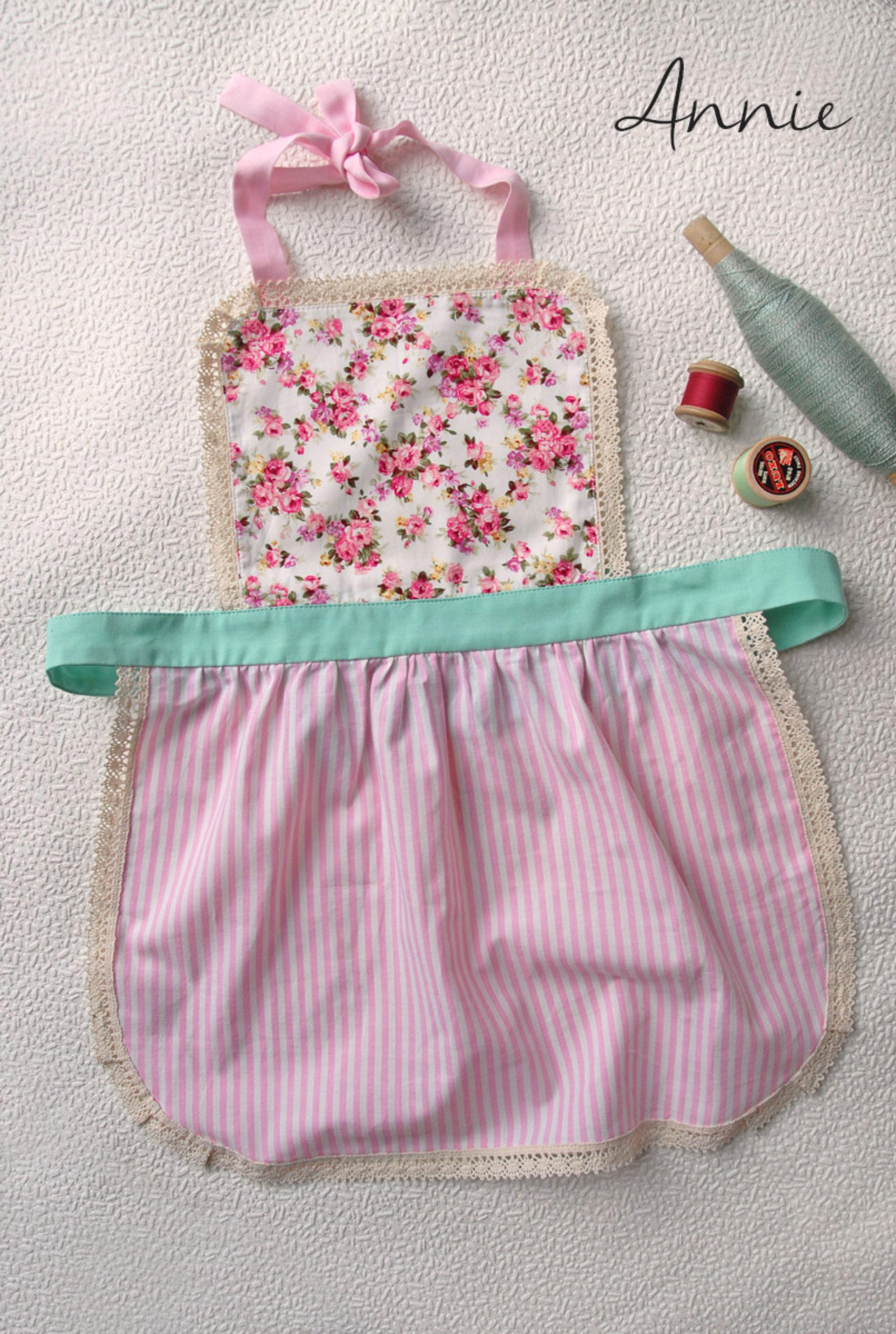 Kids’ Personalised Aprons | Pink Prints, Stripes and Florals