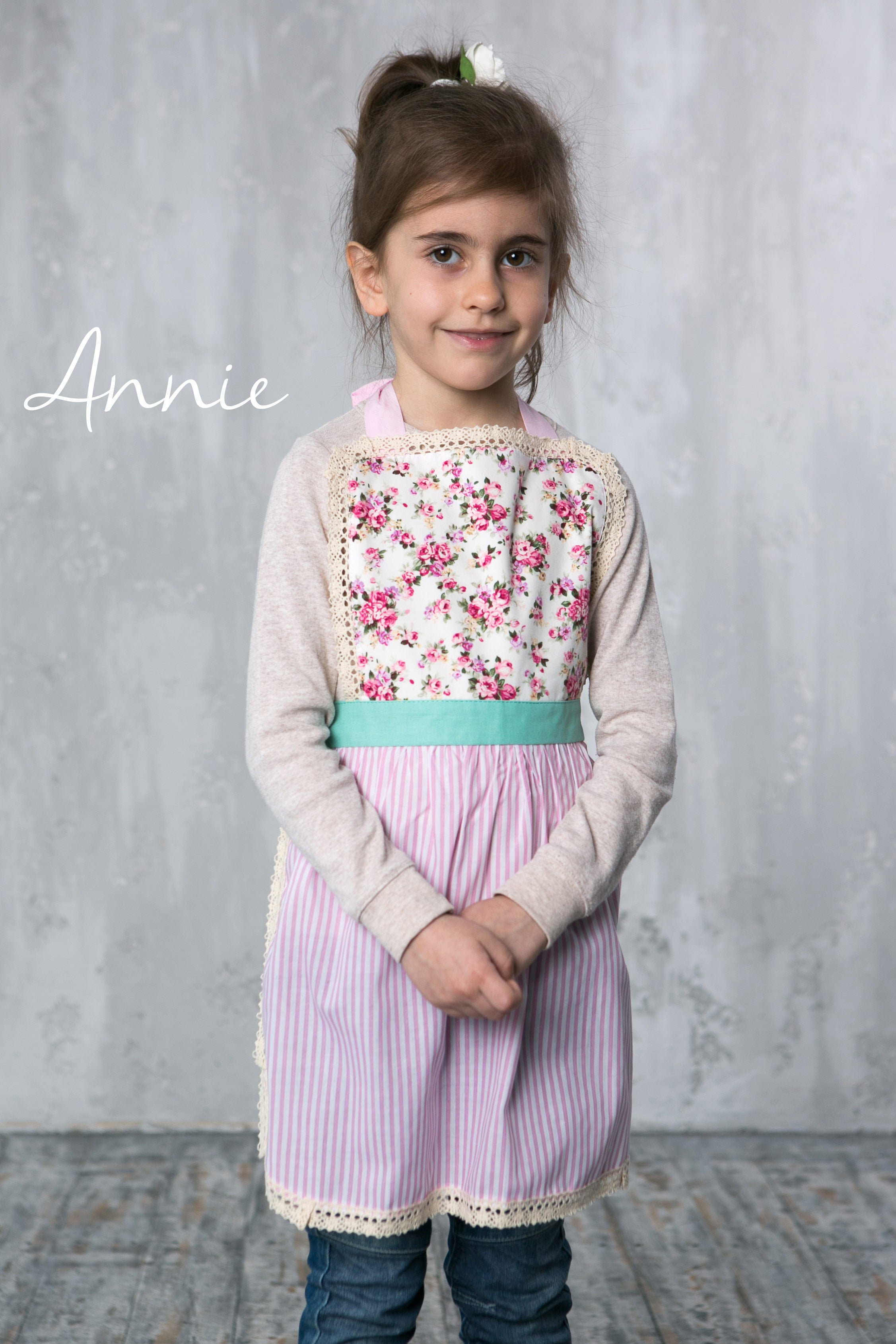 Kids’ Personalised Aprons | Pink Prints, Stripes and Florals