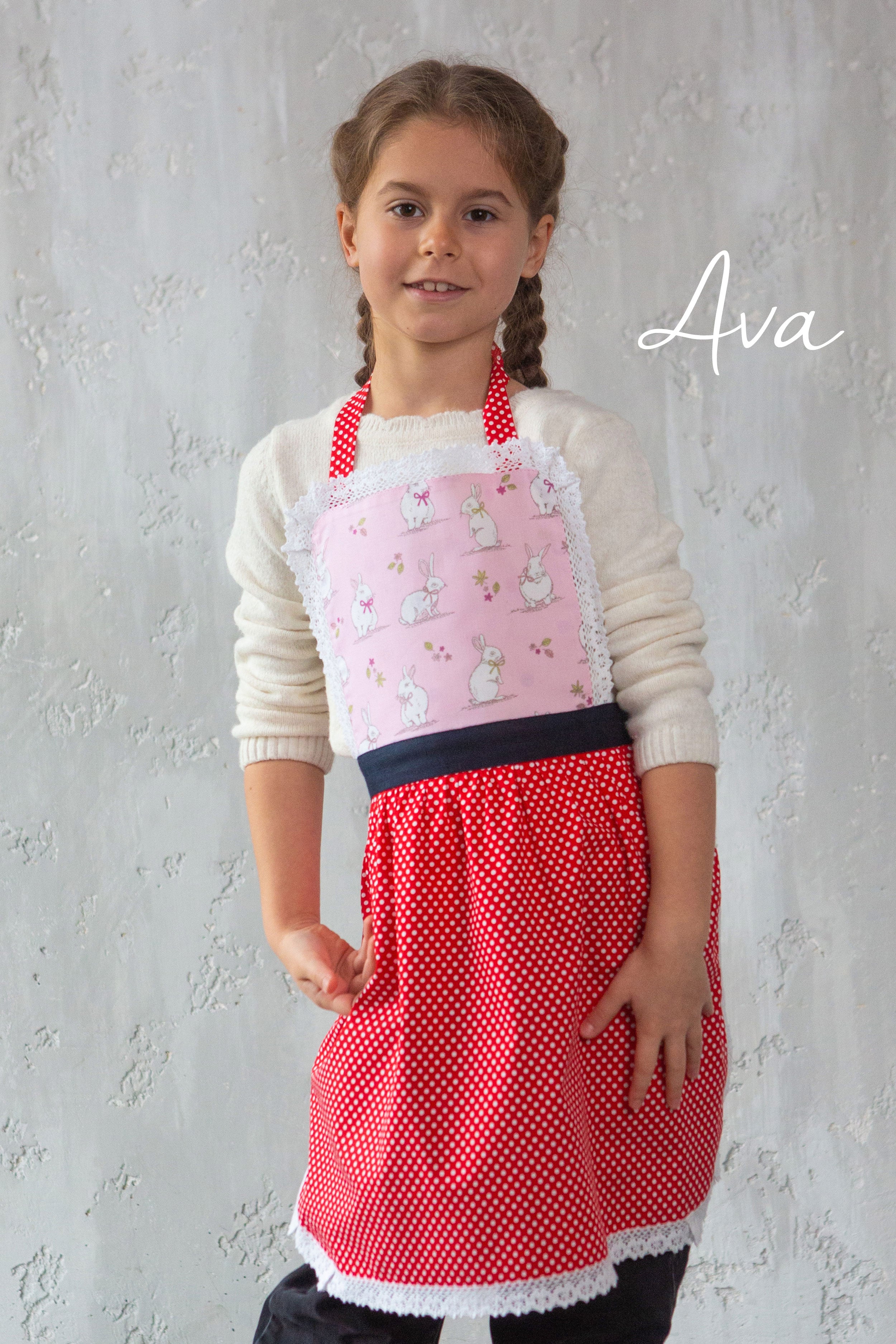 Kids’ Personalised Aprons | Reds Prints, Polka Dots and Florals