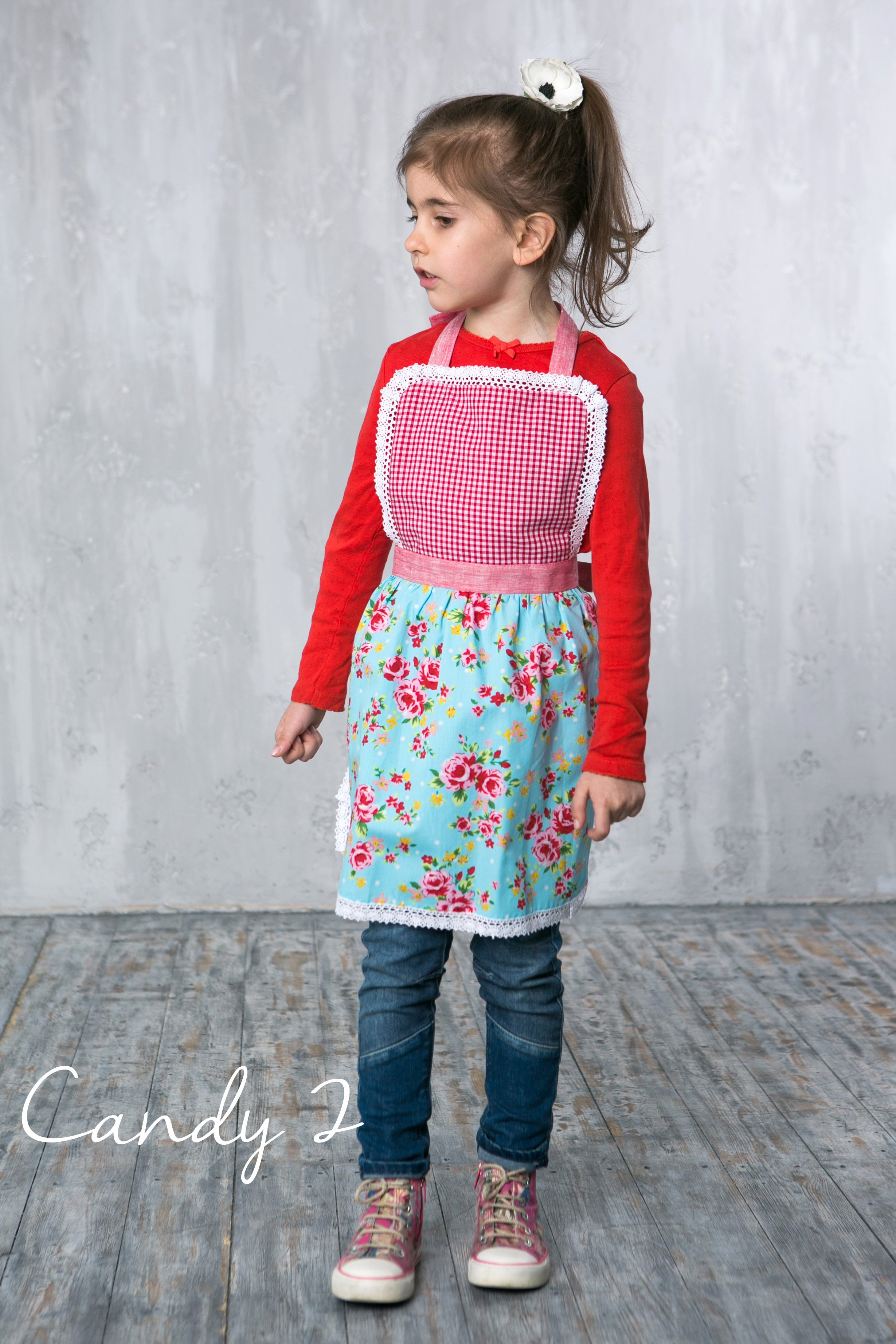 Kids’ Personalised Aprons | Reds Prints, Polka Dots and Florals