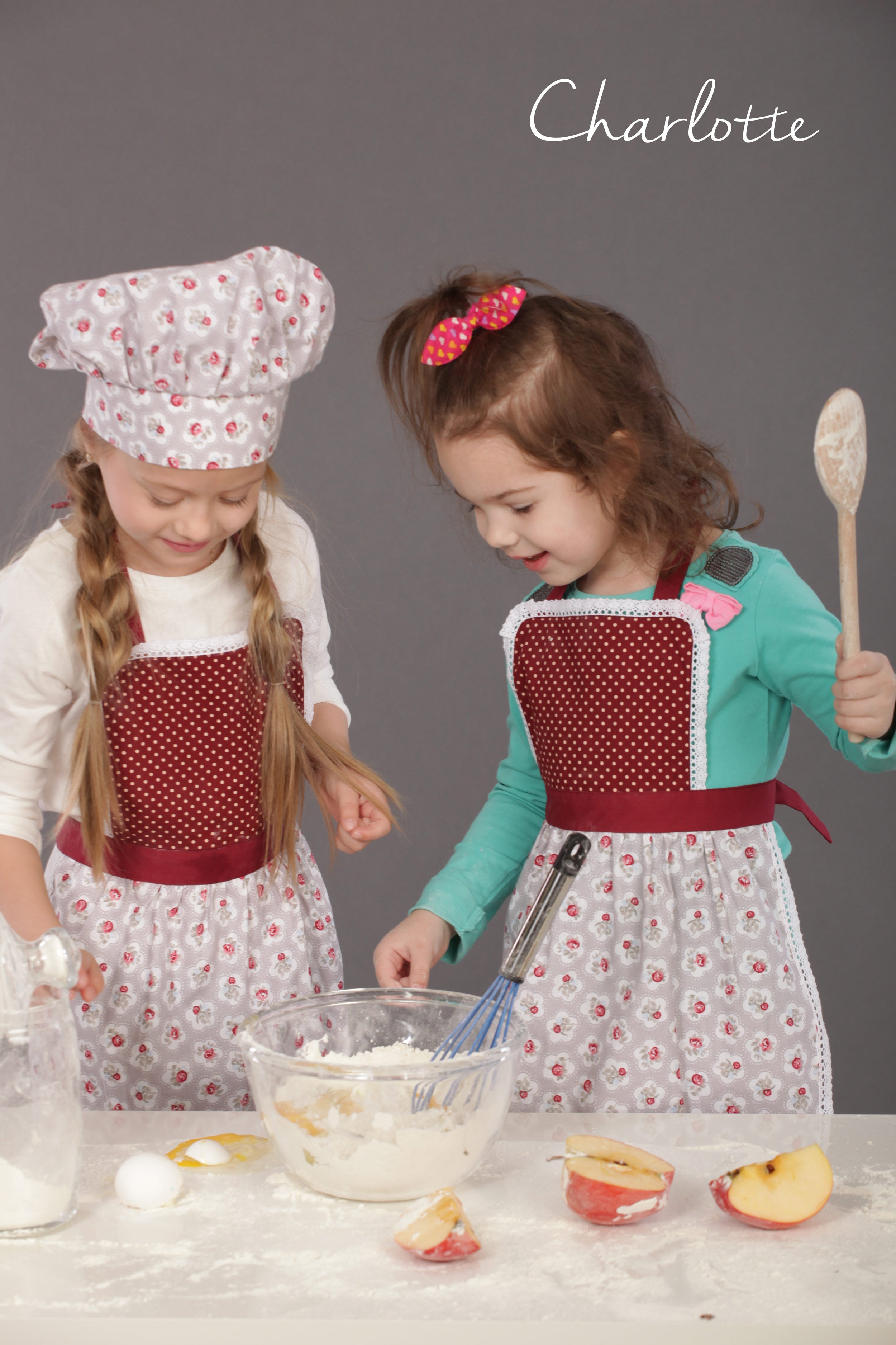 Kids’ Personalised Aprons | Reds Prints, Polka Dots and Florals