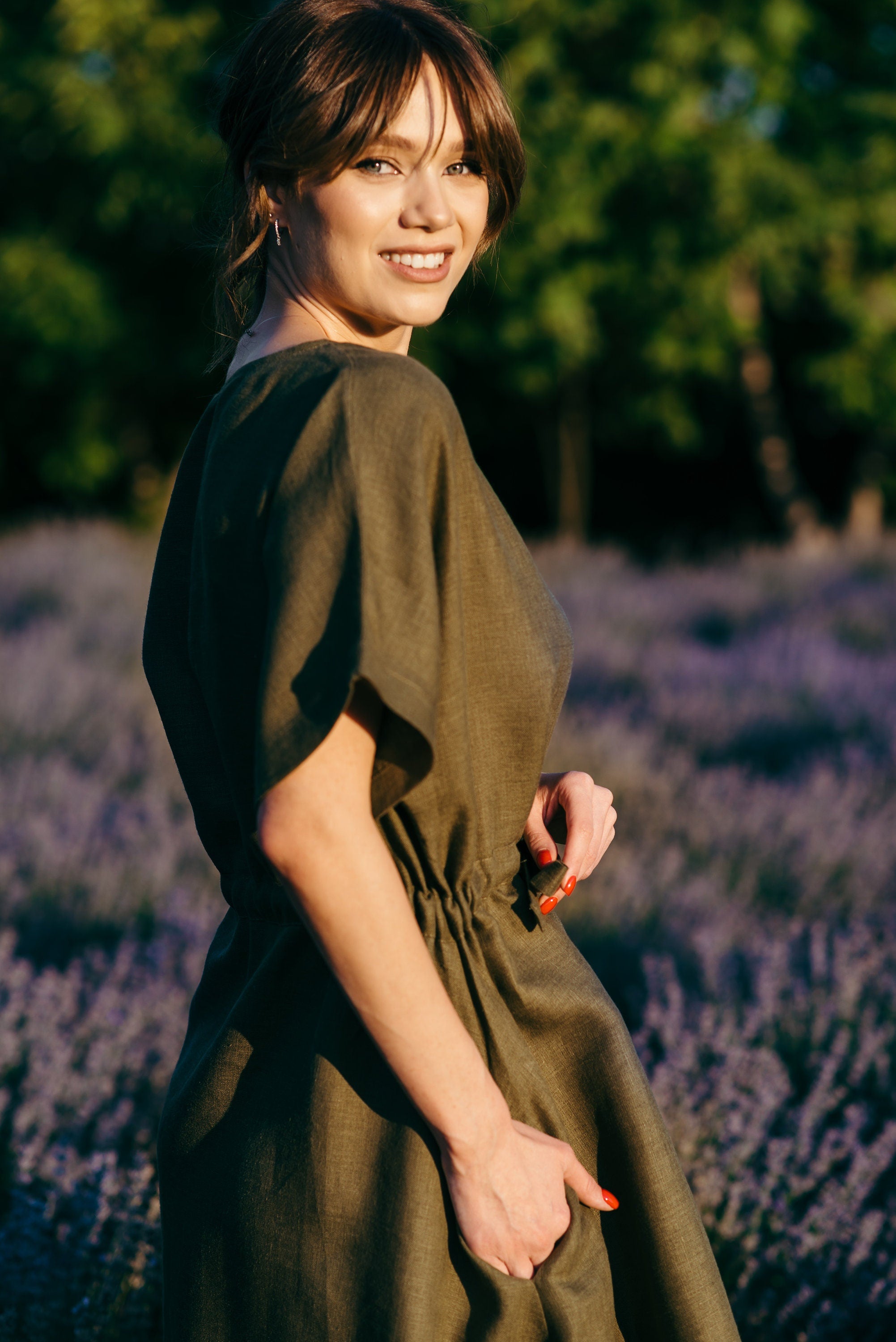 Linen Kaftan Dress – Short or Maxi