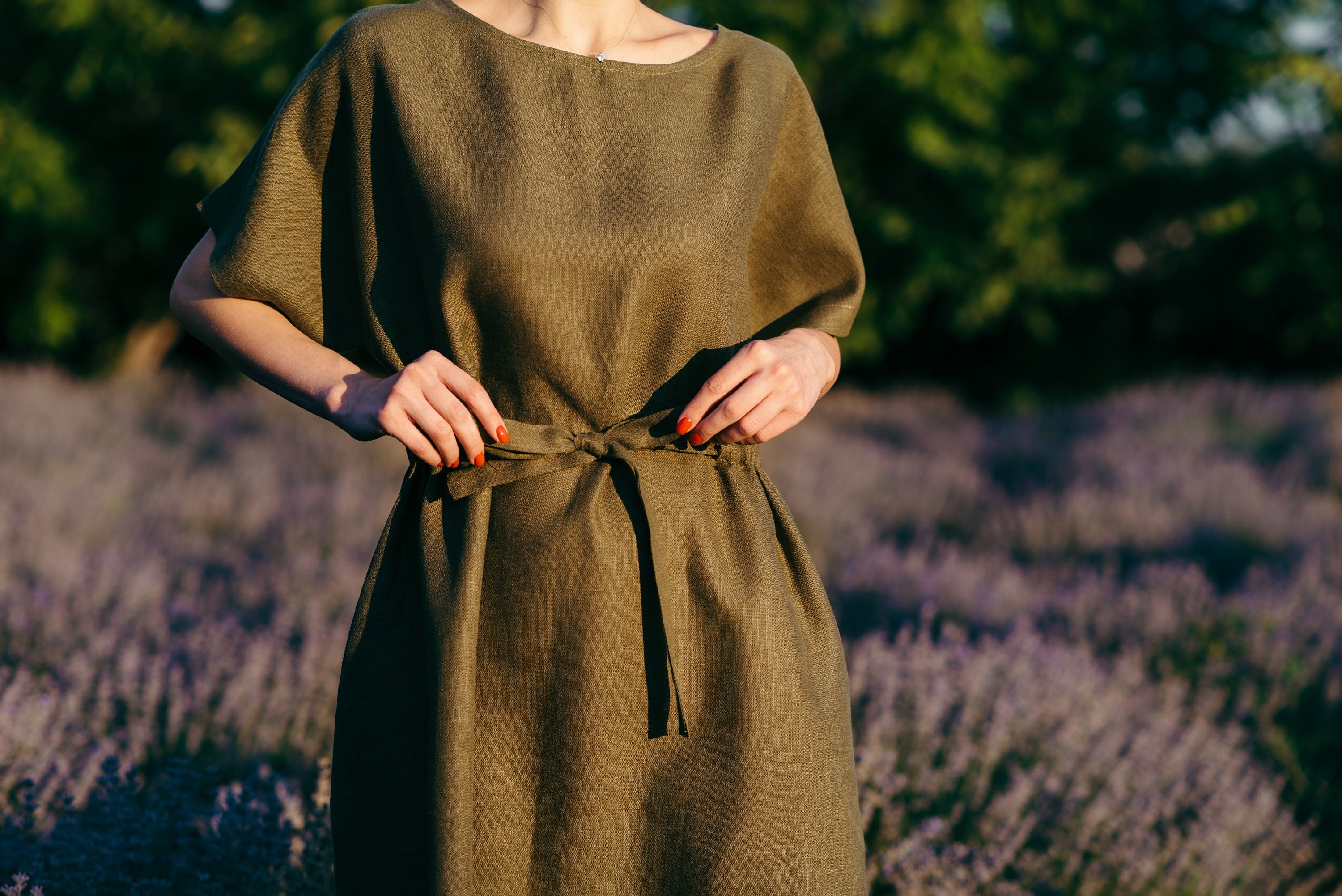 Linen Kaftan Dress – Short or Maxi