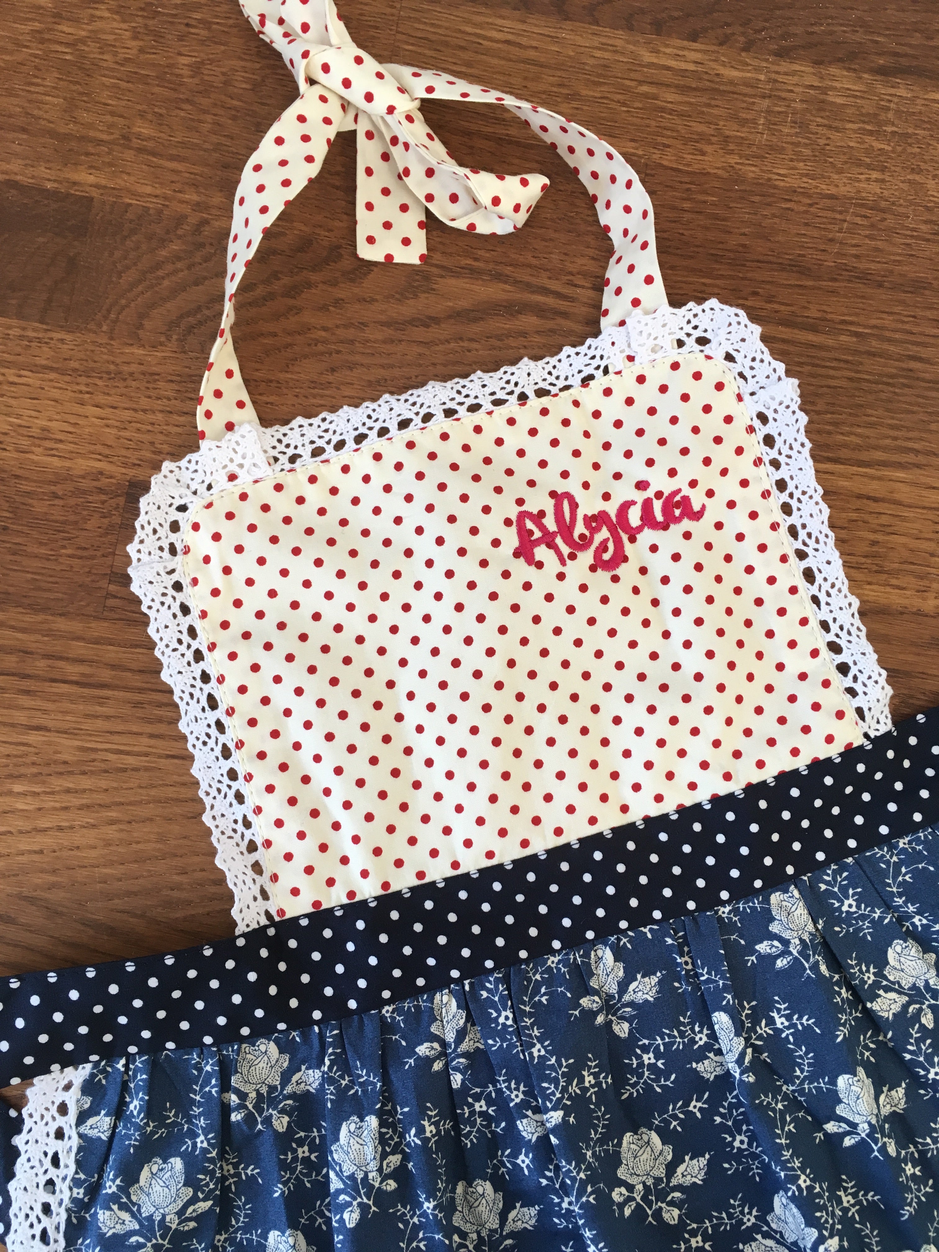 Kids’ Personalised Aprons | Reds Prints, Polka Dots and Florals