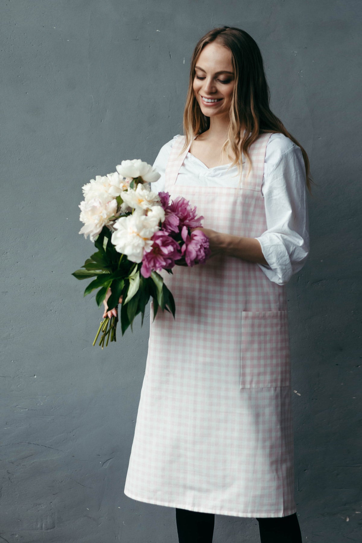 Printed Cotton Pinafore Apron | Scandi