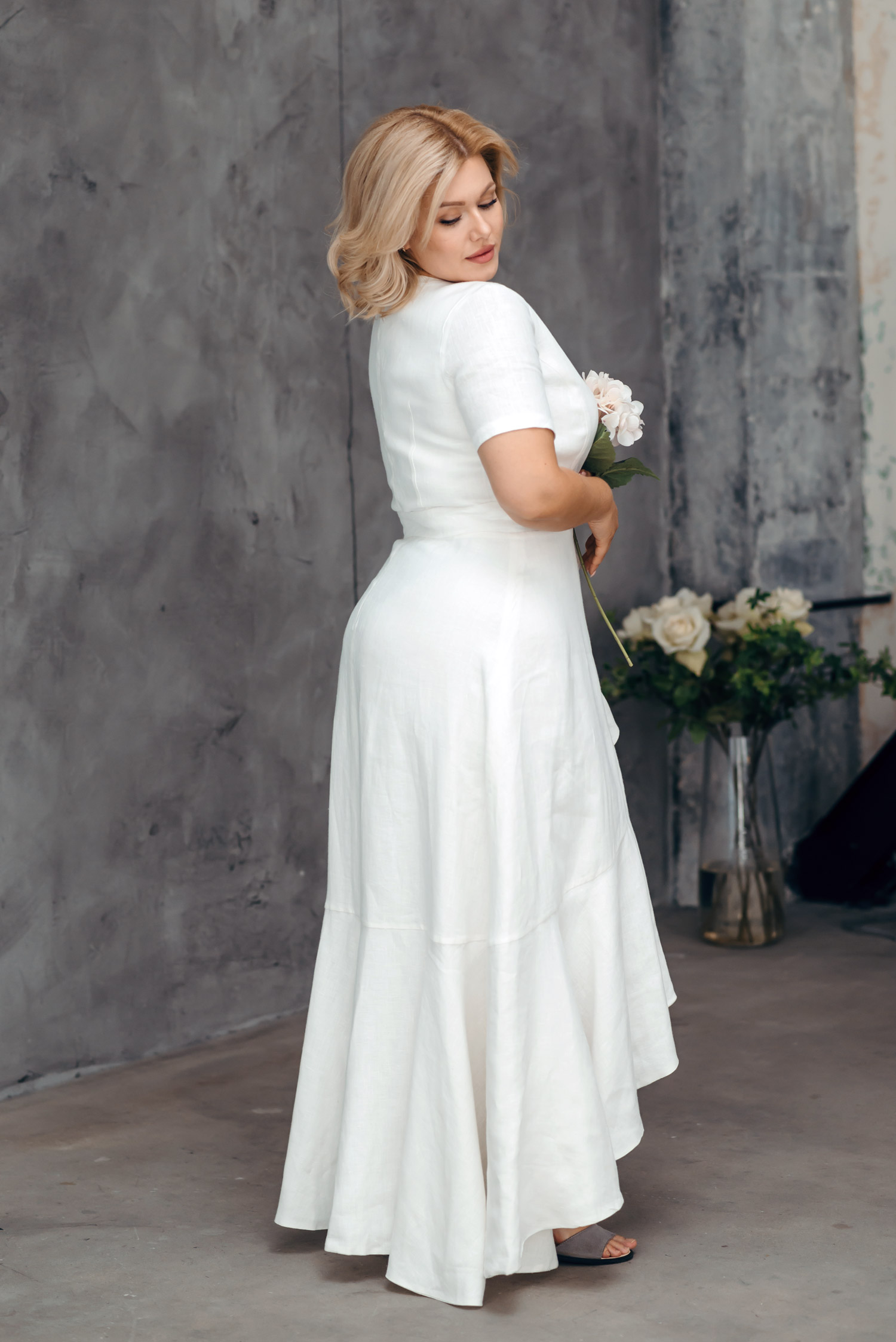 Linen Wedding Dress